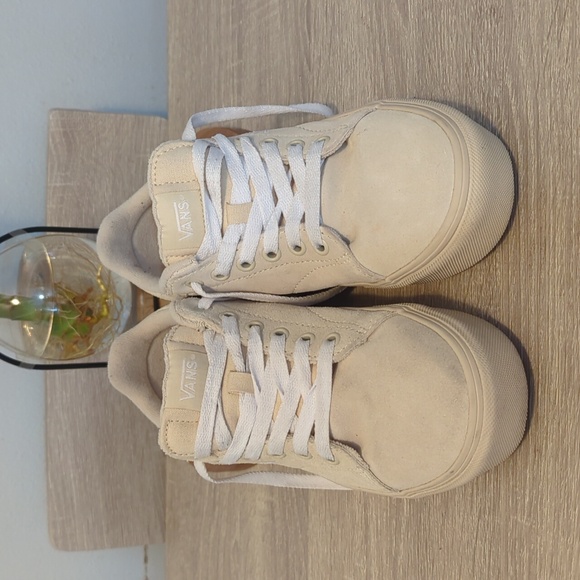 Vans Cream Sneakers Canvas Low-Top - Picture 2 of 10